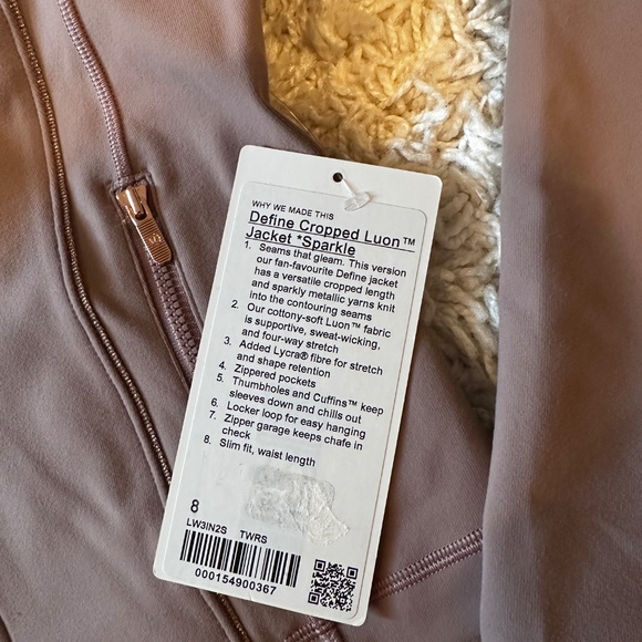 Lululemon Luon Twilight Rose Cropped Define NWT - Picture 3 of 7